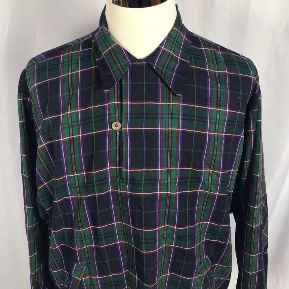 Pendleton two button pullover plaid pattern